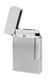 S.T. Dupont Ligne 2 Micro Diamond Head Brushed Platinum Lighter