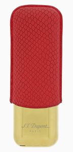 S.T Dupont Red and Gold Double Cigar Case