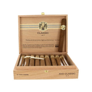 Open box of Avo Classic No. 2 cigars