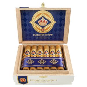 Open box of Diamond Crown Robusto #5 Cigars