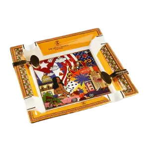Elie Bleu Opus X Society Havana Miami yellow ashtray