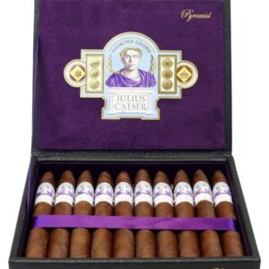 Open box of Diamond Crown Julius Caeser Pyramid cigars