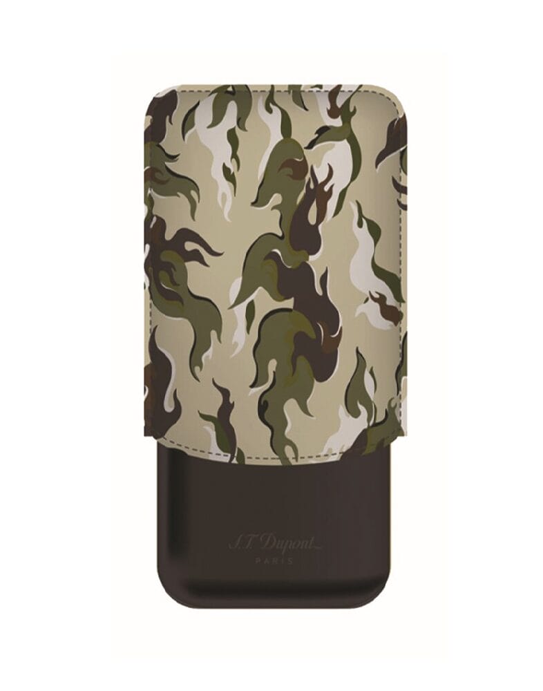 ST Dupont Leather Case Camo Green ST Dupont Leather Case Camo Green