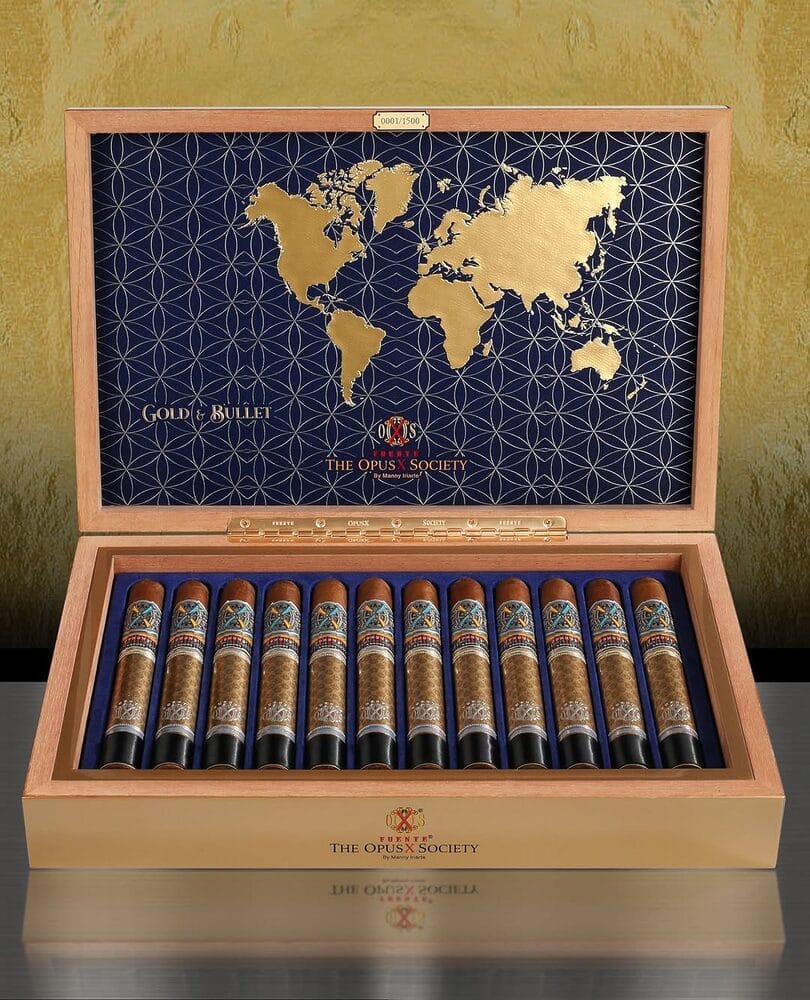 image0 Box of Opus X Society Gold & Bullet cigars