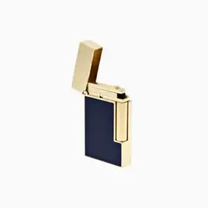ST Dupont Ligne 2 Blue Lacquer and Yellow Gold Lighter