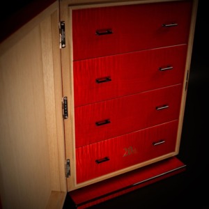 God of Fire 20th Anniversary Never Back Down Red Sycamour Cabinet Humidor