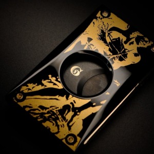 Prometheus God of Fire “Never Back Down” Cutter H - Gold on Black Lacquer