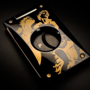 Prometheus God of Fire “Never Back Down” Cutter H - Gold on Black Lacquer