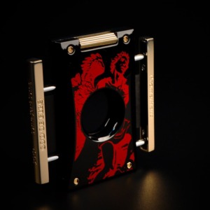 Prometheus God of Fire “Never Back Down” Cutter H - Red on Black Lacquer