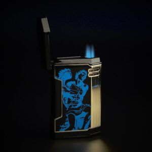 Prometheus God of Fire “Never Back Down” Magma T - Blue on Black Lacquer