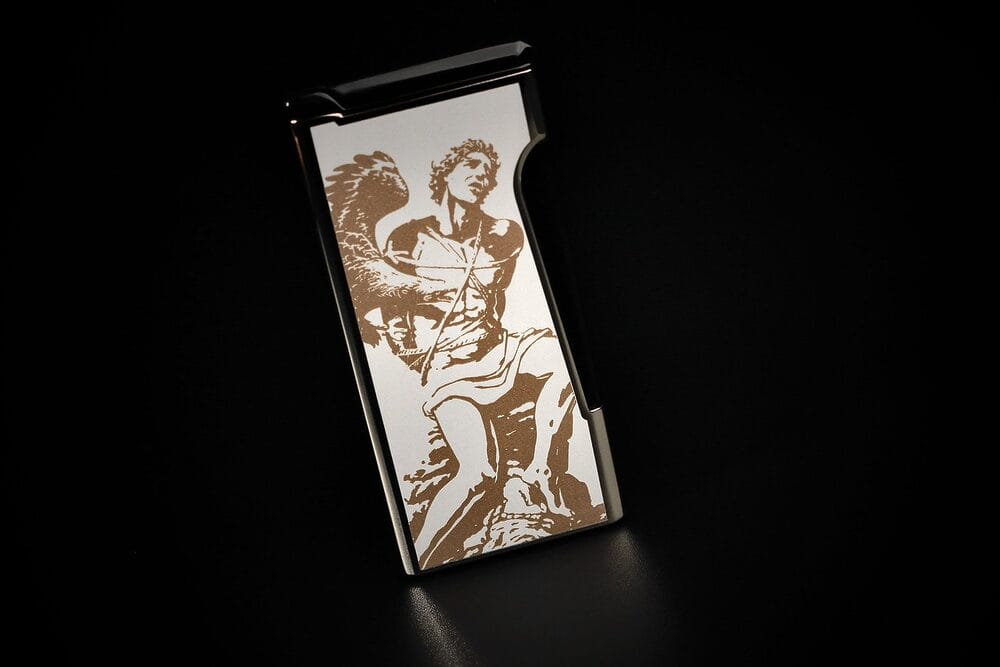 Prometheus God of Fire “Never Back Down” Retro - Gold on White Lacquer Prometheus God of Fire “Never Back Down” Retro - Gold on White Lacquer