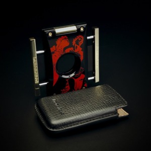 Prometheus God of Fire “Never Back Down” Cutter H - Red on Black Lacquer