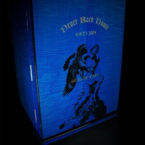God of Fire 20th Anniversary Never Back Down Blue Sycamour Cabinet Humidor