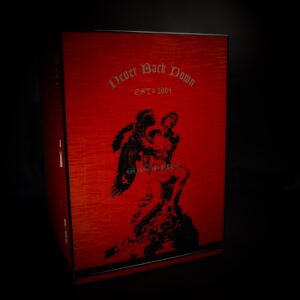 God of Fire 20th Anniversary Never Back Down Red Sycamour Cabinet Humidor