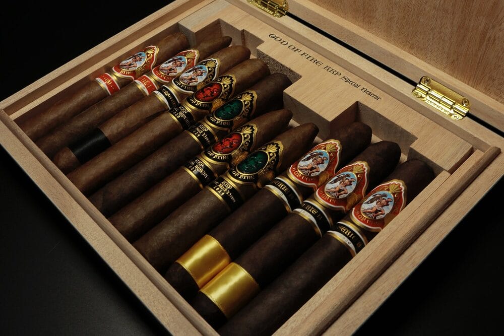 God of Fire KKP Never back Down 10 Cigar Assortment – Macassar Finish God of Fire KKP Never back Down 10 Cigar Assortment - Macassar Finish