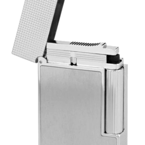S.T. Dupont Ligne 2 Micro Diamond Head Brushed Platinum Lighter
