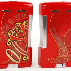 The Opus X Society Table Top Lighter Red