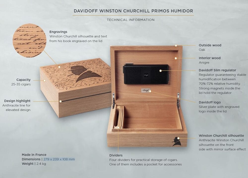 Davidoff Winston Churchill Primos Humidor Davidoff Winston Churchill Primos Humidor