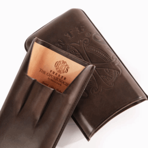 The Opus X Society Spanish Nobuk Leather Case Brown