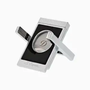 ST Dupont Black and Chrome Cutter/Stand